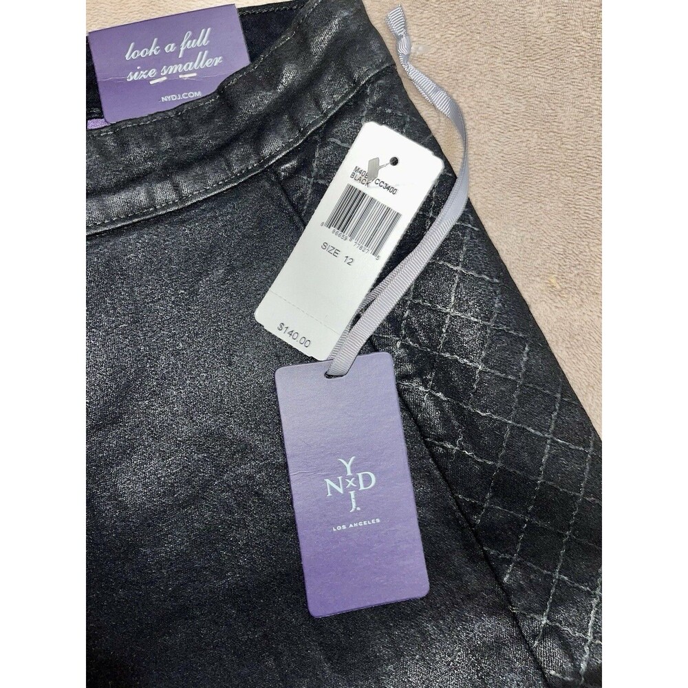 NWT NYDJ Size 12 Antonia Coated Ladies Leggings M40B57CC3400 Color: Black - Picture 2 of 10